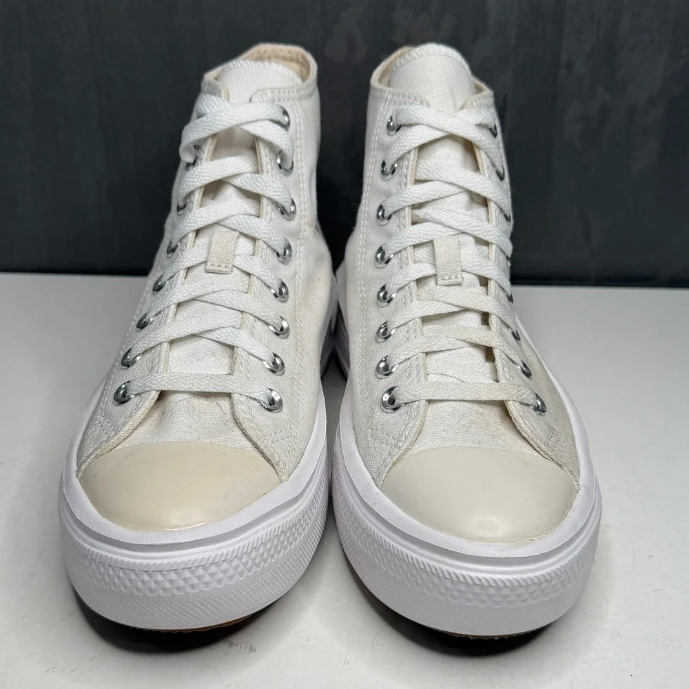 Converse Chuck Taylor All Star Move Hi Women 8 White Platform Sneakers 568498C - Picture 4 of 8